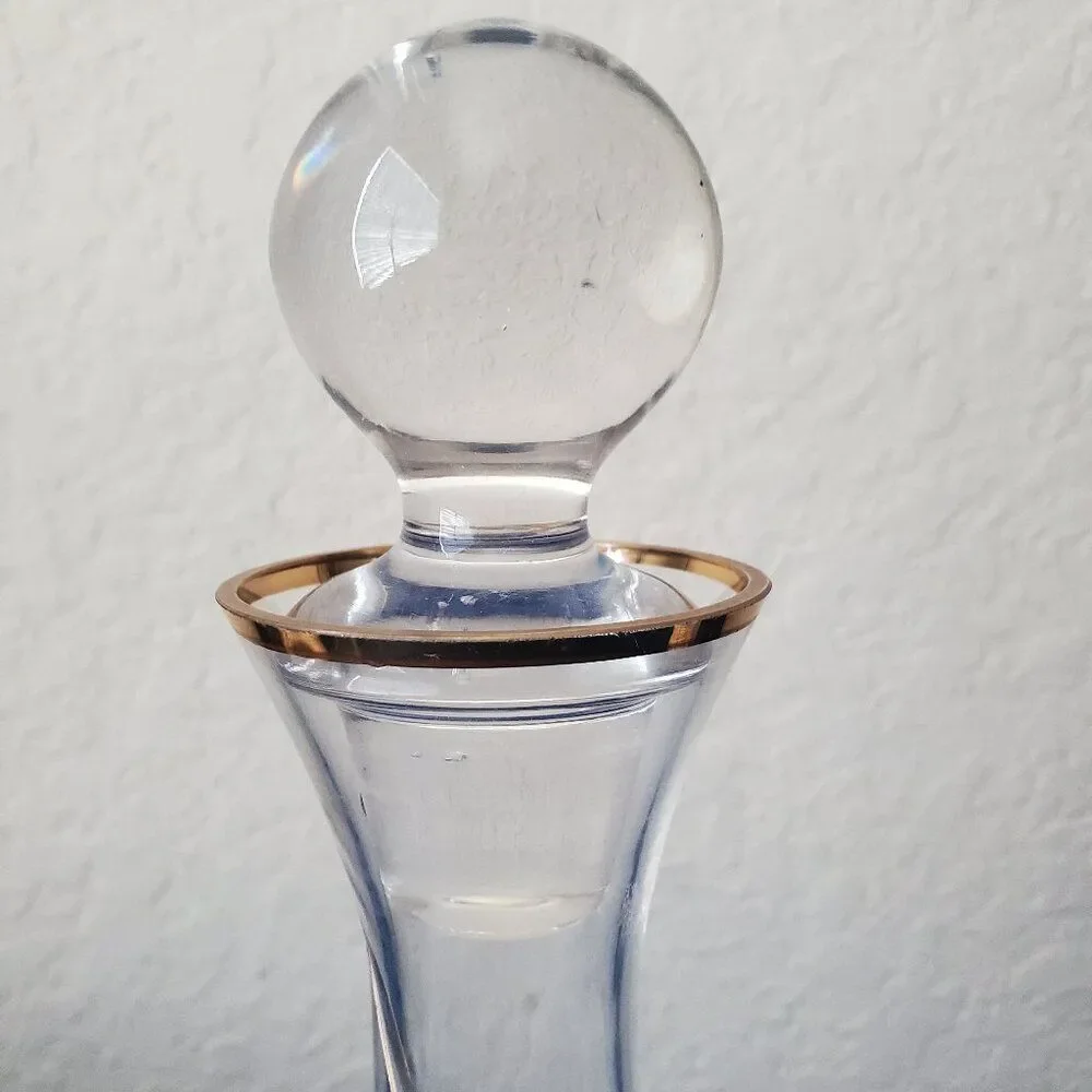 VTG Gold Dot Swirl Glass Decanter 2004